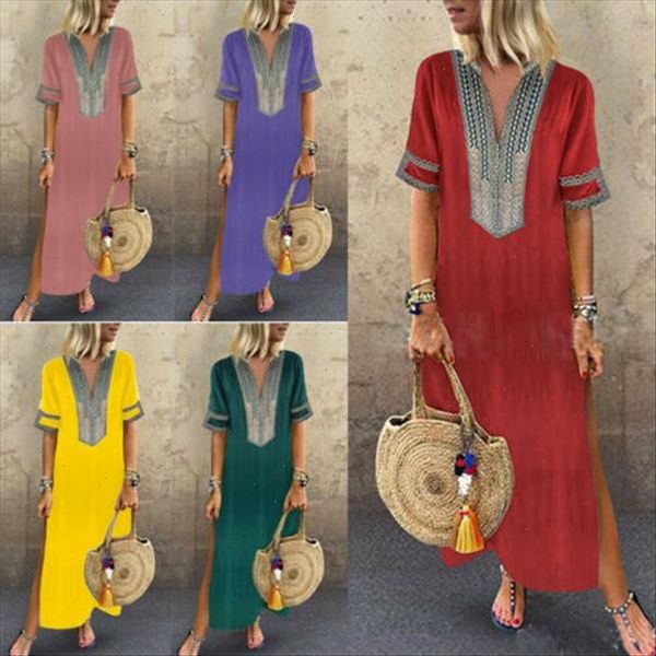 women short sleeve boho casual loose floral kaftan maxi dress ladies long dress drop shipping, Black;gray
women short sleeve boho casual loose floral kaftan maxi dress ladies long dress drop shipping, Black;gray