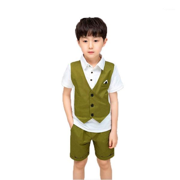 children wedding party clothing set school kids graduation tuxedo costume boys summer formal suit 2pcs fake vest+shorts 2-12t1, White
children wedding party clothing set school kids graduation tuxedo costume boys summer formal suit 2pcs fake vest+shorts 2-12t1, White