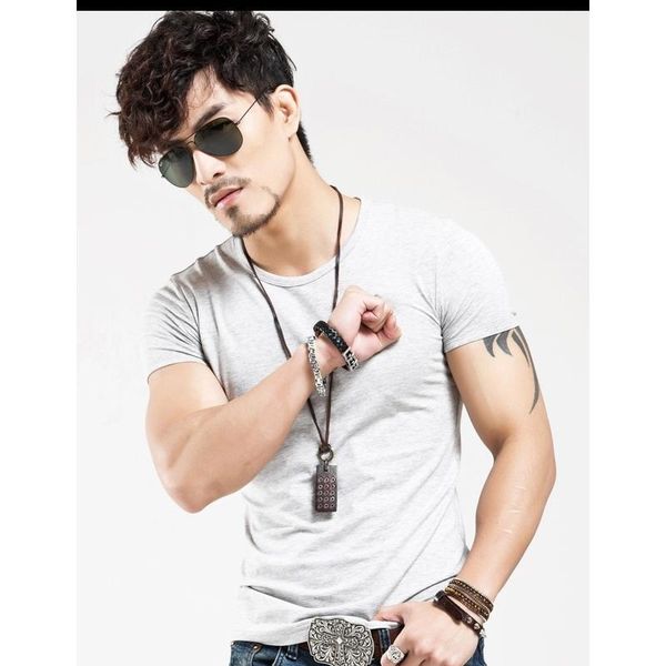 men pure color o-neck t-shirt render unlined upper garment t shirt for male with short sleeves tight mens bbypwp, White;black
men pure color o-neck t-shirt render unlined upper garment t shirt for male with short sleeves tight mens bbypwp, White;black