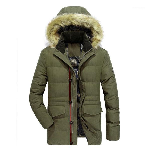 men's down & parkas men's hooded winter coat thicken warm fleece lining parka 20211, Black
men's down & parkas men's hooded winter coat thicken warm fleece lining parka 20211, Black