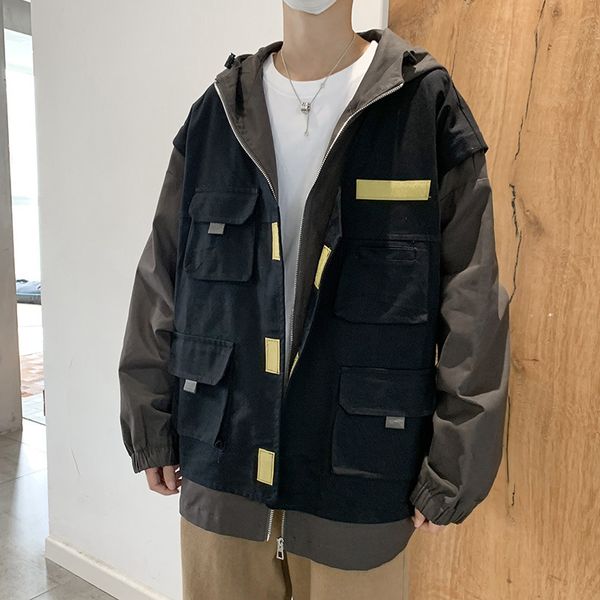 men's new jacket in spring and autumn 2020, Black;brown
men's new jacket in spring and autumn 2020, Black;brown