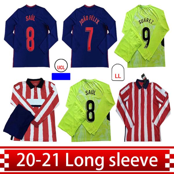 2020 soccer jersey joao felix morata felipe h.herrera koke j.m. gimenez 2021 long sleeve home away high-quality football clothes, Black;yellow
2020 soccer jersey joao felix morata felipe h.herrera koke j.m. gimenez 2021 long sleeve home away high-quality football clothes, Black;yellow