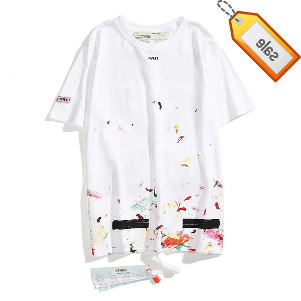 2020 summer off ink graffiti short sleeve t-shirt youth ow fireworks european version loose couple versatile, White;black
2020 summer off ink graffiti short sleeve t-shirt youth ow fireworks european version loose couple versatile, White;black