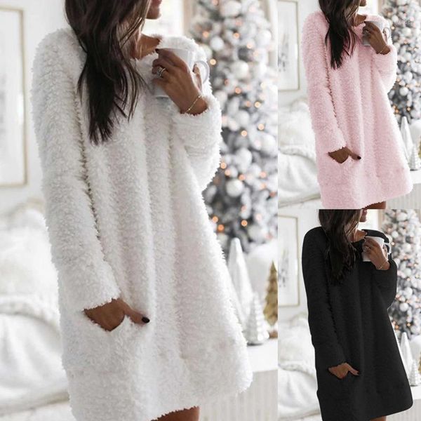 casual dresses autumn dress women fashion vintage winter sweater round neck cotton-blend plush 2021 ropa mujer1, Black;gray
casual dresses autumn dress women fashion vintage winter sweater round neck cotton-blend plush 2021 ropa mujer1, Black;gray