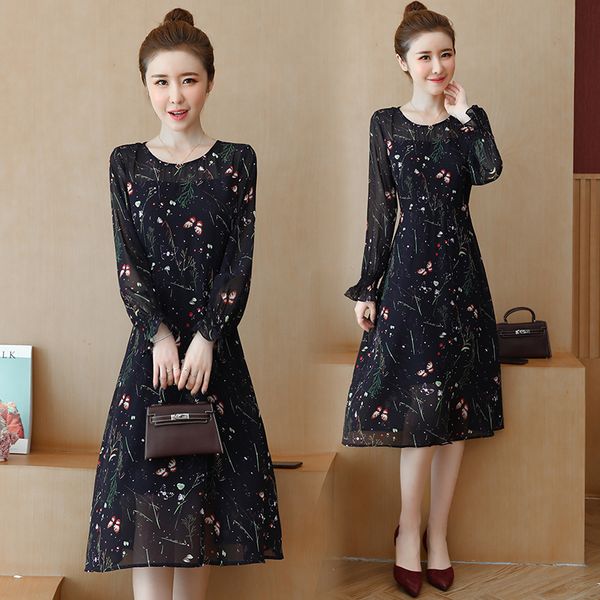 large plus size fat women dressed in blouse ladies wear long sleeve printed floral dress chiffon t99w, Black;gray
large plus size fat women dressed in blouse ladies wear long sleeve printed floral dress chiffon t99w, Black;gray
