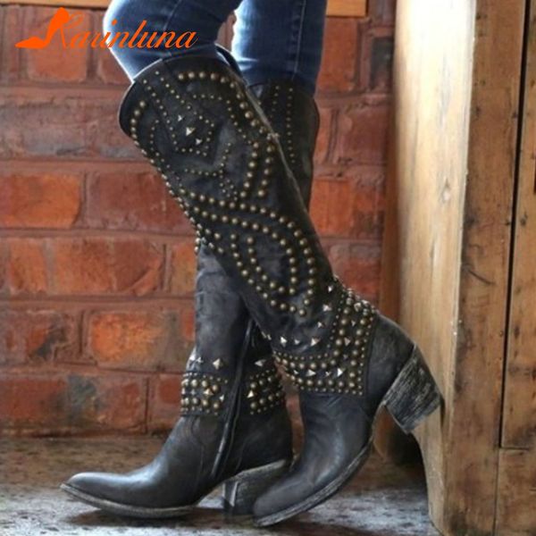 boots karin big size 34-43 female 2021 retro round toe square med heels rivet zip women knee high shoes, Black
boots karin big size 34-43 female 2021 retro round toe square med heels rivet zip women knee high shoes, Black