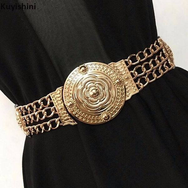 designer fashion gold carved flower hollow metal chain waist belt for women dress elastic belts wide girdle female s18101807, Black;brown
designer fashion gold carved flower hollow metal chain waist belt for women dress elastic belts wide girdle female s18101807, Black;brown