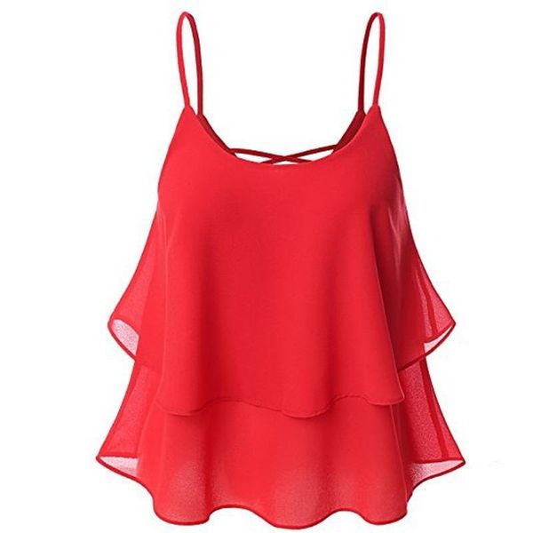 tank women 2020 summer spaghetti strap camis vests ruffles shirts sleeveless camisole casual loose chiffon blusa s-5xl, White
tank women 2020 summer spaghetti strap camis vests ruffles shirts sleeveless camisole casual loose chiffon blusa s-5xl, White