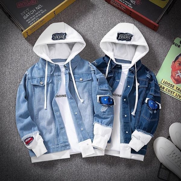 men hooded denim jacket hip hop streetwear 2021 new spring fashion slim fit coat men's jean jackets male casual loose outerwear, Black
men hooded denim jacket hip hop streetwear 2021 new spring fashion slim fit coat men's jean jackets male casual loose outerwear, Black
