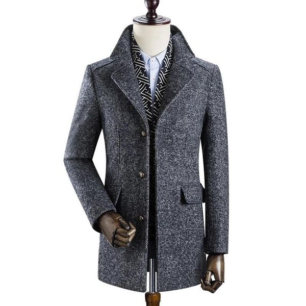 men's wool & blends arrival winter cashmere jacket high-quality fashion slim lapel long coat business casual m-4xl, Black
men's wool & blends arrival winter cashmere jacket high-quality fashion slim lapel long coat business casual m-4xl, Black