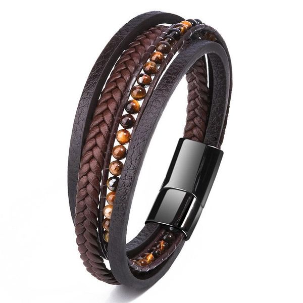 fashion men jewelry braided leather bracelet tiger eye stone beads bracelet black stainless steel magnetic clasps men wrist gift, Golden;silver
fashion men jewelry braided leather bracelet tiger eye stone beads bracelet black stainless steel magnetic clasps men wrist gift, Golden;silver