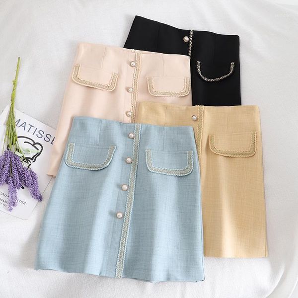 summer vintage women skirt 2020 new fashion temperament a- line skirt fake pocket high waist women's clothing1, Black
summer vintage women skirt 2020 new fashion temperament a- line skirt fake pocket high waist women's clothing1, Black