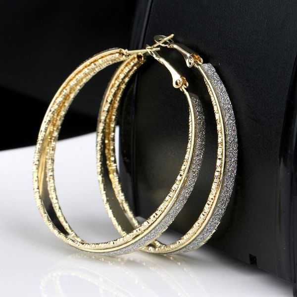 charm 50mm big hoop earring women metal simple matte circle round earrings brincos bijoux femme, Golden
charm 50mm big hoop earring women metal simple matte circle round earrings brincos bijoux femme, Golden