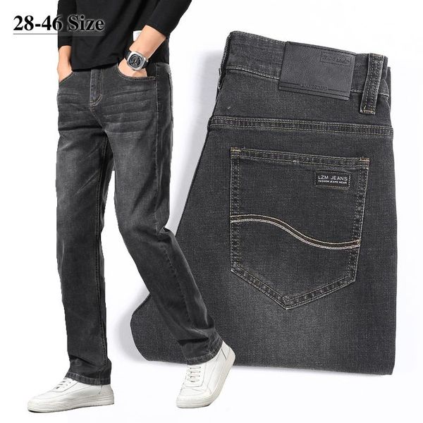 plus size 42 44 46 brand men's fashion jeans classic black grey straight denim pants male business casual elasticity trousers, Blue
plus size 42 44 46 brand men's fashion jeans classic black grey straight denim pants male business casual elasticity trousers, Blue