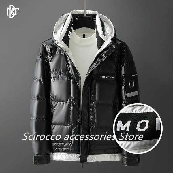 men's down & parkas high-quality shiny padded jacket winter trendy brand personality anti-color high-end hooded, Black
men's down & parkas high-quality shiny padded jacket winter trendy brand personality anti-color high-end hooded, Black