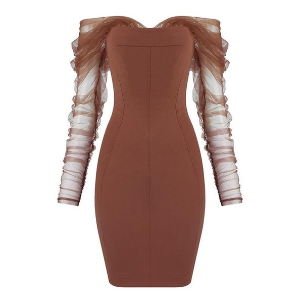 women design mesh ruched bandage dress winter 2021 ladies brown elegant off the shoulder bodycon party dress vestido, Black;gray
women design mesh ruched bandage dress winter 2021 ladies brown elegant off the shoulder bodycon party dress vestido, Black;gray