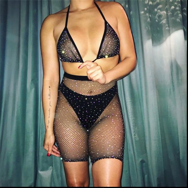 great sparkly 2 piece set women summer nightclub runway fishnet crop and biker shorts woman sets cocktail party club outfits, Gray
great sparkly 2 piece set women summer nightclub runway fishnet crop and biker shorts woman sets cocktail party club outfits, Gray