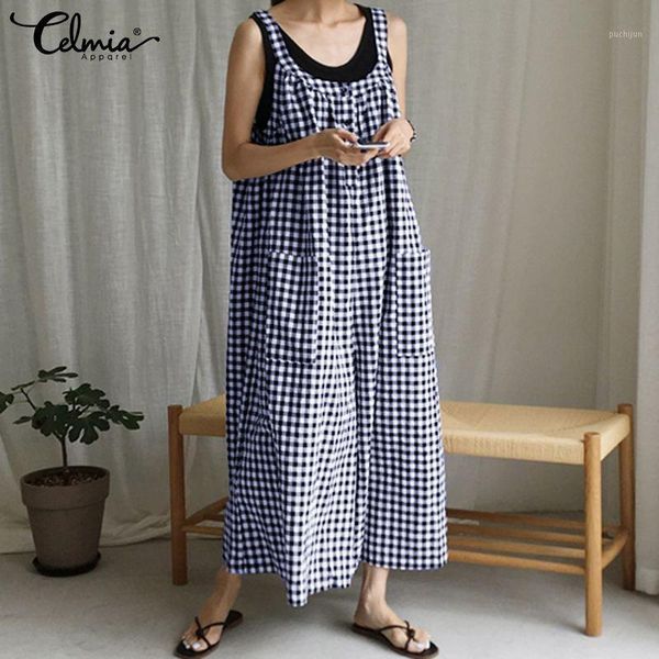 fashion women's jumpsuits plus size overalls celmia 2020 fashion check plaid rompers casual loose playsuits wide leg pantalon 71, Black;white
fashion women's jumpsuits plus size overalls celmia 2020 fashion check plaid rompers casual loose playsuits wide leg pantalon 71, Black;white