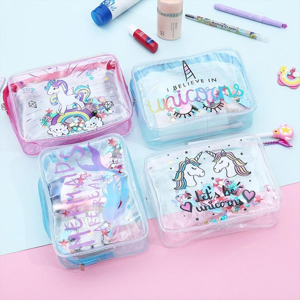 women makeup bag transparent cartoon unicorn pvc makeup bag waterproof cute pvc travel cosmetic toiletry zip pouch
women makeup bag transparent cartoon unicorn pvc makeup bag waterproof cute pvc travel cosmetic toiletry zip pouch
