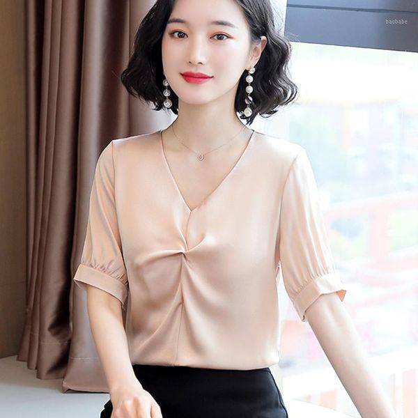 korean silk blouses women solid satin blouse blusas mujer de moda 2020 woman v neck shirts plus size white blouse woman1
korean silk blouses women solid satin blouse blusas mujer de moda 2020 woman v neck shirts plus size white blouse woman1