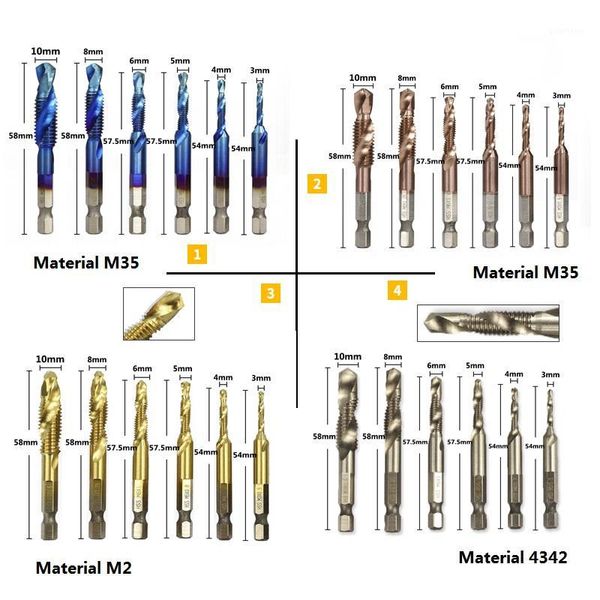 xcan 6pcs 1/4 hex shank hss metric thread tap hss drill bits spiral trapezoidal tap hand screw taps m3 m4 m5 m6 m8 m1o sets1
xcan 6pcs 1/4 hex shank hss metric thread tap hss drill bits spiral trapezoidal tap hand screw taps m3 m4 m5 m6 m8 m1o sets1