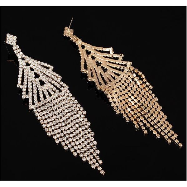 yfjewe fashion rhinestone crystal gold and sliver color long dangle earrings for women wedding jewelry acc sqcgyx dh_seller2010, Silver
yfjewe fashion rhinestone crystal gold and sliver color long dangle earrings for women wedding jewelry acc sqcgyx dh_seller2010, Silver