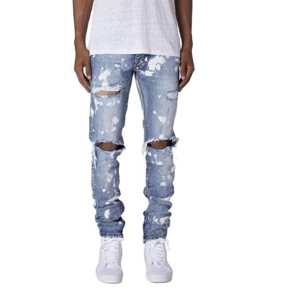 men's jeans men summer destroyed ripped hip-hop high street broken hole skinny biker paint vintage stretchy pants homme, Blue
men's jeans men summer destroyed ripped hip-hop high street broken hole skinny biker paint vintage stretchy pants homme, Blue