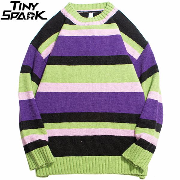 mens hip hop streetwear o-neck pullover sweater vintage retro striped sweater cotton loose pullover fashion sweater hipster 201026, White;black
mens hip hop streetwear o-neck pullover sweater vintage retro striped sweater cotton loose pullover fashion sweater hipster 201026, White;black