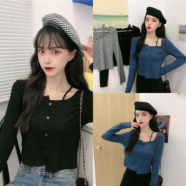 with enjuna2133 korean new design sense irregular solid color coat t-shirt feeling breasted slim t-shirt 8kido, White
with enjuna2133 korean new design sense irregular solid color coat t-shirt feeling breasted slim t-shirt 8kido, White