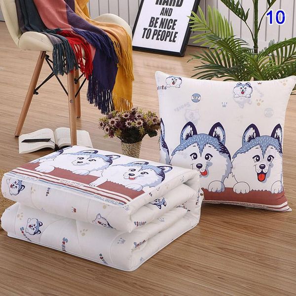 newly 2 in 1 napping blanket soft comfortable folding blanket with back cushion for office worker xsd881