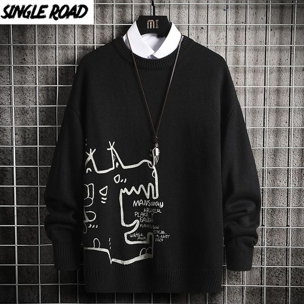 singleroad oversized mens knitted sweater men winter pullover sweaters jumper hip hop harajuku casual black sweater men 201026, White;black
singleroad oversized mens knitted sweater men winter pullover sweaters jumper hip hop harajuku casual black sweater men 201026, White;black
