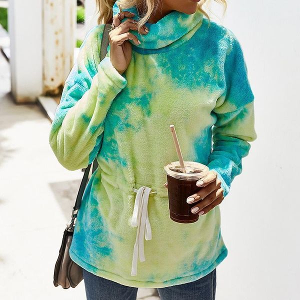 womens tie-dye print winter fleece long sleeves sweatshirts casual keep warm pullover turtleneck sweatshirt 20201, Black
womens tie-dye print winter fleece long sleeves sweatshirts casual keep warm pullover turtleneck sweatshirt 20201, Black