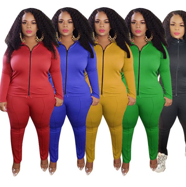 women xl-5xl fall winter casual clothing designer jacket leggings long sleeve solid color 2 piece set plain plus size sweatsuit pants 4050
women xl-5xl fall winter casual clothing designer jacket leggings long sleeve solid color 2 piece set plain plus size sweatsuit pants 4050
