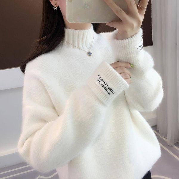 surmiitro mink cashmere knit sweater women turtleneck autumn winter 2020 long sleeve jumper korean lady pullover female knitwear y200722, White;black
surmiitro mink cashmere knit sweater women turtleneck autumn winter 2020 long sleeve jumper korean lady pullover female knitwear y200722, White;black