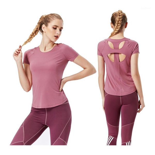 yoga outfits short sleeves back hollow out women gym active shirts running workout training tee nylon spandex, White;red
yoga outfits short sleeves back hollow out women gym active shirts running workout training tee nylon spandex, White;red