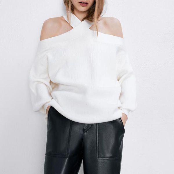 off shlouder womens sweaters long sleeve female halter knit zoravicky womens winter chic loose sweaters black white1, White;black
off shlouder womens sweaters long sleeve female halter knit zoravicky womens winter chic loose sweaters black white1, White;black