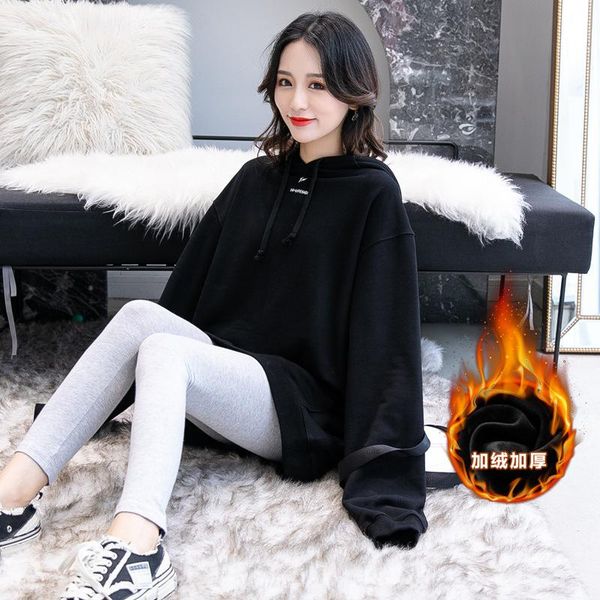 maternity dresses clothes 2021 fall and winter loose-fit versatile mid-length brushed thick pregnant women hoodie dress, White
maternity dresses clothes 2021 fall and winter loose-fit versatile mid-length brushed thick pregnant women hoodie dress, White