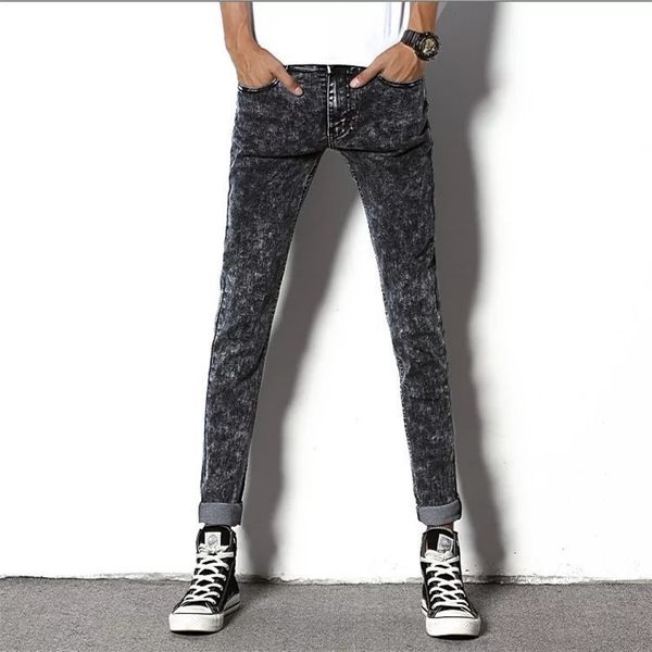 men's snow jeans trend directly canister youth leisure bound feet male slim fit fashion designer denim trousers, Blue
men's snow jeans trend directly canister youth leisure bound feet male slim fit fashion designer denim trousers, Blue