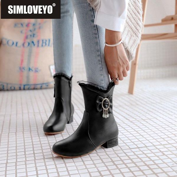 simloveyo brand women ankle boots low heels zipper round toe winter causal ladies shoes black white mujer botas feminino b1023
simloveyo brand women ankle boots low heels zipper round toe winter causal ladies shoes black white mujer botas feminino b1023