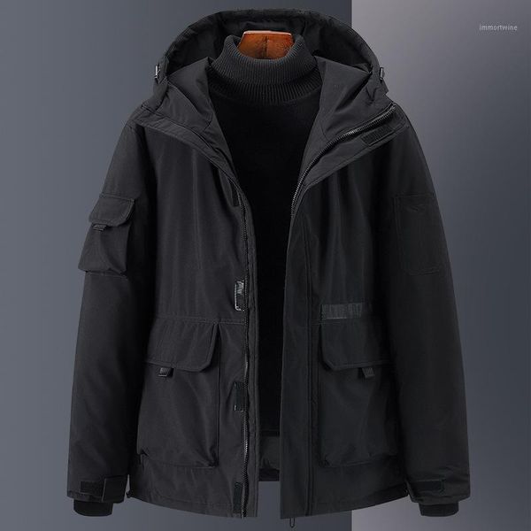 couple down jacket outerwear korean style fashion brand hooded thickened jacket young white duck down men's1, Black
couple down jacket outerwear korean style fashion brand hooded thickened jacket young white duck down men's1, Black