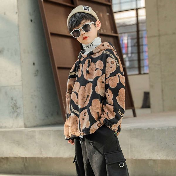 2020 sweater hooded boys' autumn plush and new children's winter thickened base coat hqz0, Black
2020 sweater hooded boys' autumn plush and new children's winter thickened base coat hqz0, Black