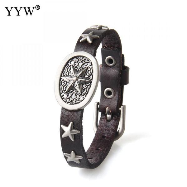 handmade pu leather stars charm bracelet men women vintage punk brown black bracelets bangles male female wristband jewelry, Golden;silver
handmade pu leather stars charm bracelet men women vintage punk brown black bracelets bangles male female wristband jewelry, Golden;silver