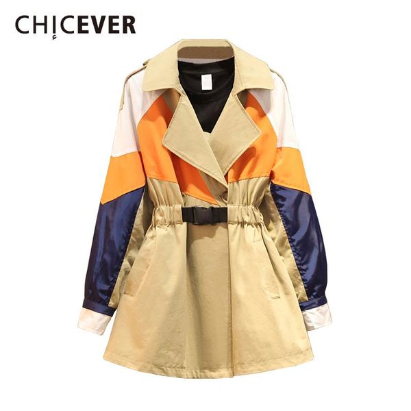 women's trench coats chicever patchwork hit color jackets for women v neck long sleeve large size pockets casual female 2021 autumn sty, Tan;black
women's trench coats chicever patchwork hit color jackets for women v neck long sleeve large size pockets casual female 2021 autumn sty, Tan;black