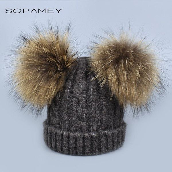 beanie/skull caps real fur raccoon pompom hat skullies women girls winter beanie hats wool knitted for 2021, Blue;gray
beanie/skull caps real fur raccoon pompom hat skullies women girls winter beanie hats wool knitted for 2021, Blue;gray