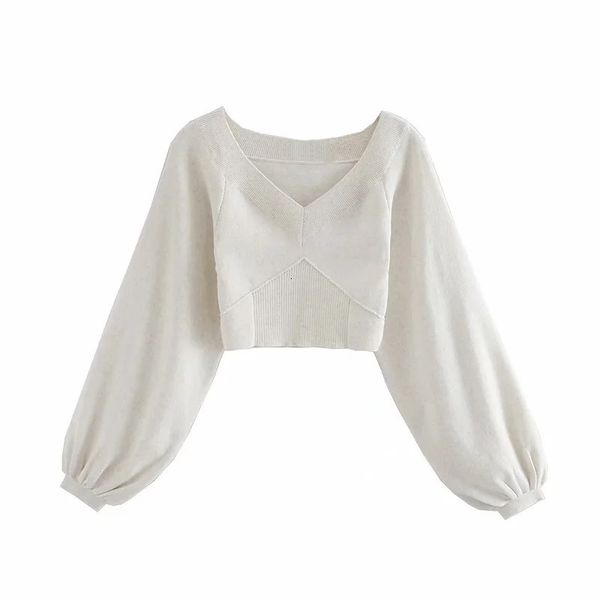 2021 new women fashion v-neck long lantern sleeves cropped knitted sweater chic sweet elastic hem slim female fmje, White;black
2021 new women fashion v-neck long lantern sleeves cropped knitted sweater chic sweet elastic hem slim female fmje, White;black