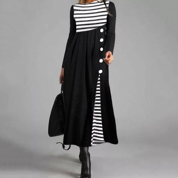plus size 2xl 3xlvwomen elegant long stripe print party dresses irregular ladies vintage button dress patchwork a-line, Black;gray
plus size 2xl 3xlvwomen elegant long stripe print party dresses irregular ladies vintage button dress patchwork a-line, Black;gray