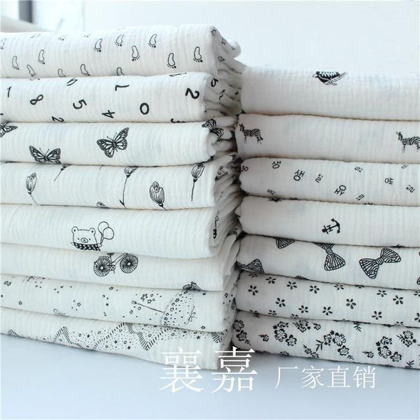 fabric 100% cotton double layer gauze printed crepe fold texture 100x135cm1, Black;white
fabric 100% cotton double layer gauze printed crepe fold texture 100x135cm1, Black;white