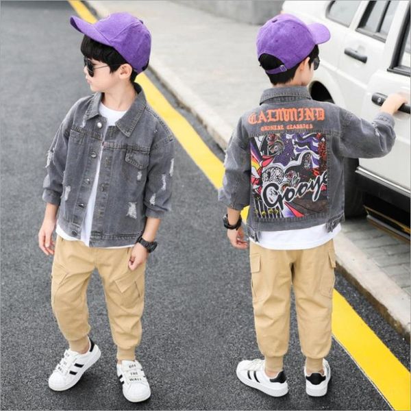 baby boys autumn new back cartoon print denim jackets children outerwear teenage hole fashion 4-14y ws895, Blue;gray
baby boys autumn new back cartoon print denim jackets children outerwear teenage hole fashion 4-14y ws895, Blue;gray