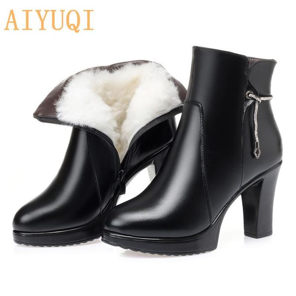 aiyuqi women boots high heels 2020 new fashion genuine leather women winter boots wool lining ankle ladies, Black
aiyuqi women boots high heels 2020 new fashion genuine leather women winter boots wool lining ankle ladies, Black