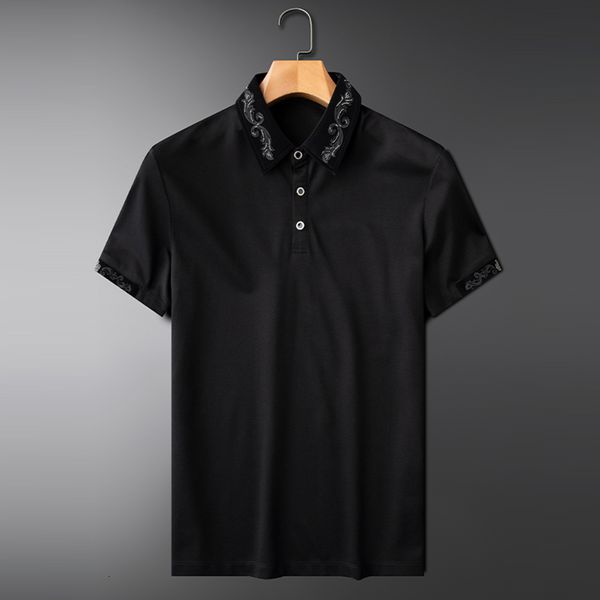 shirt polo short sleeves summer young men the lapel pole 9prn, White;black